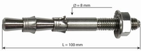 Art.149 - HANG FIX Ø8x100 inox M8XL 2 esp.  