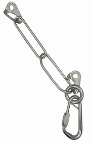 Art. 535 - GRUPPOSOSTA inox / 2 ROCK Ø12 + 1catena + Moschettone " RING SAFETY13"