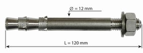 Art. 224 - HANG FIX  Ø12x120  inox M12XL - 2 esp.